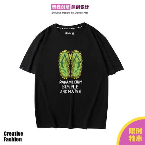 原创设计T恤纯棉个性印花男女情侣同款春夏长短袖宽松高街百搭