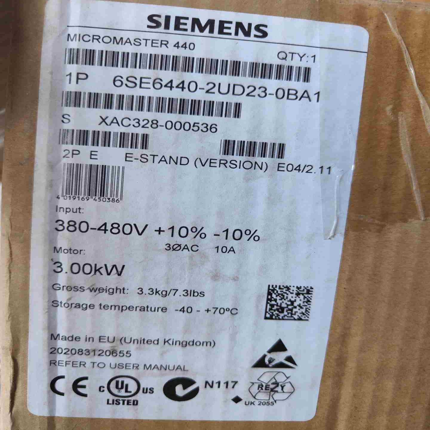 6SE6440-2UD23-0BA1 440变频器3k议价