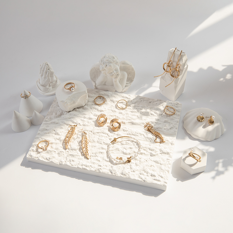 饰季陈列陈列饰托盘肌理珠宝首饰展示架摆拍拍摄摄影道具耳环架