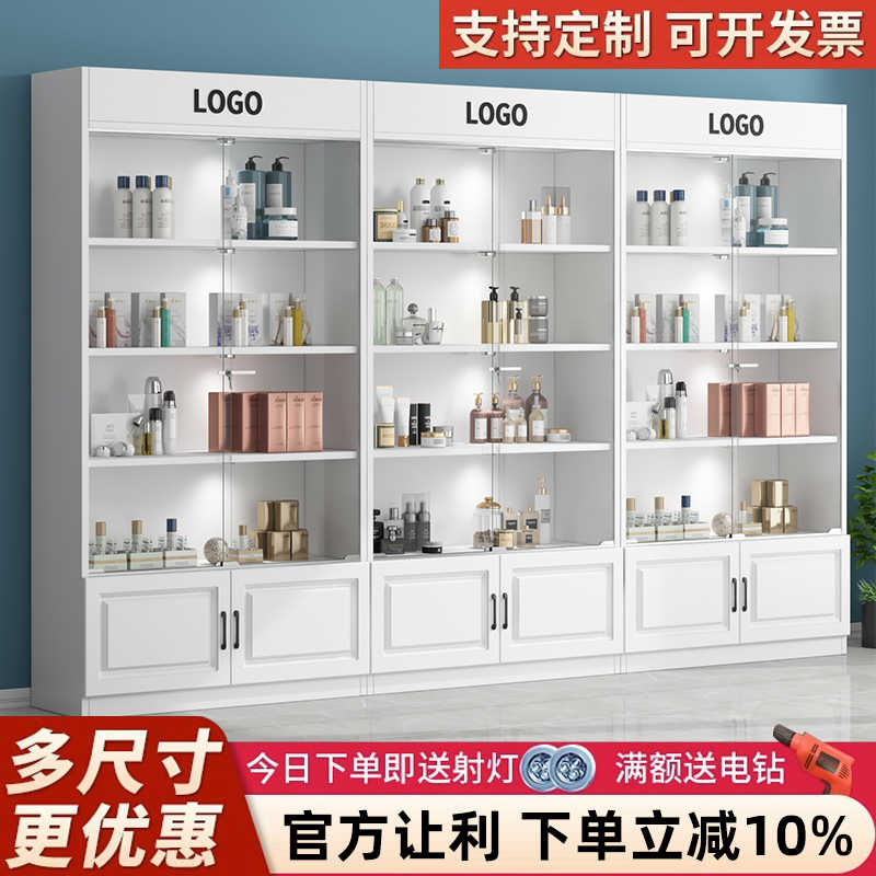 货架展示架产手办展示柜样陈列柜置物架美容院美甲收纳玻璃柜
