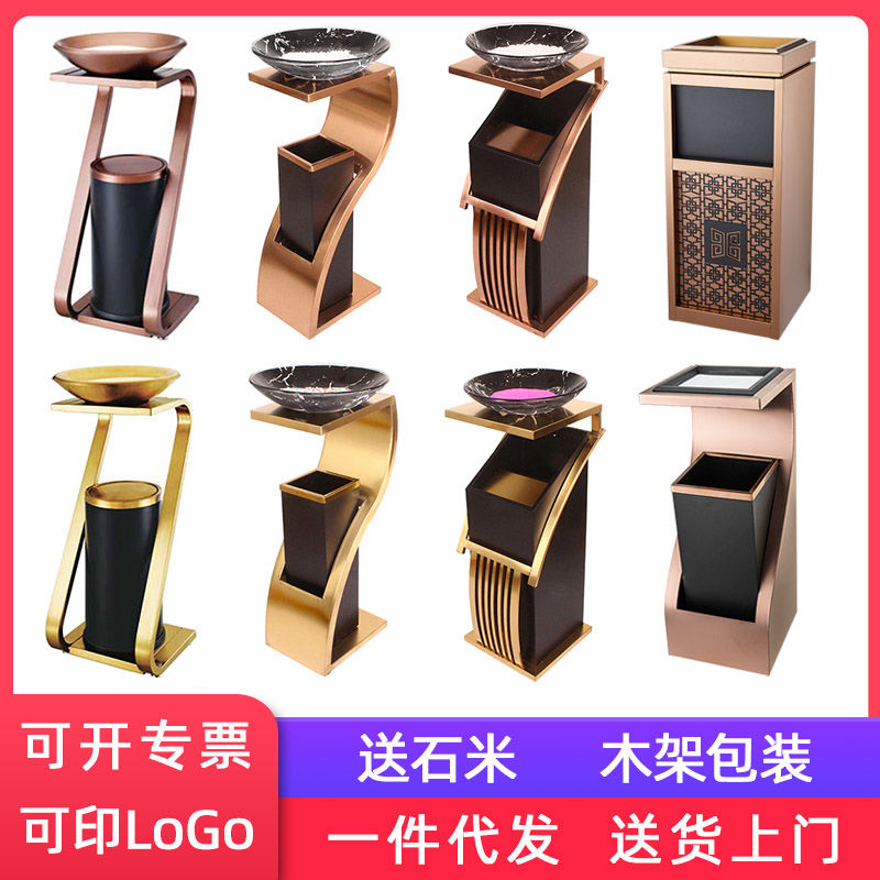 酒店垃圾桶电梯口宾馆KTV大厅灭烟桶大堂立式不锈钢售楼处卫生桶