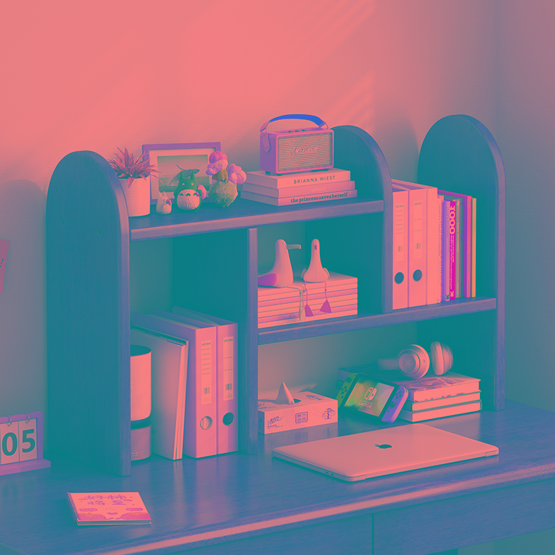 全实木书架可伸缩书桌置物架学生收纳架阅读架办公桌简易书立架