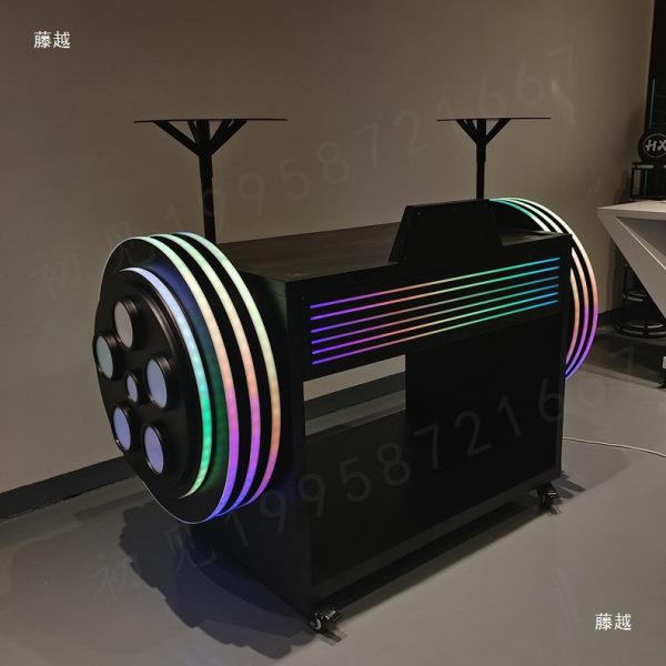 厂促酒吧发光DJ台移动不锈钢打碟台架子夜店KTV派对房台亚克力碟