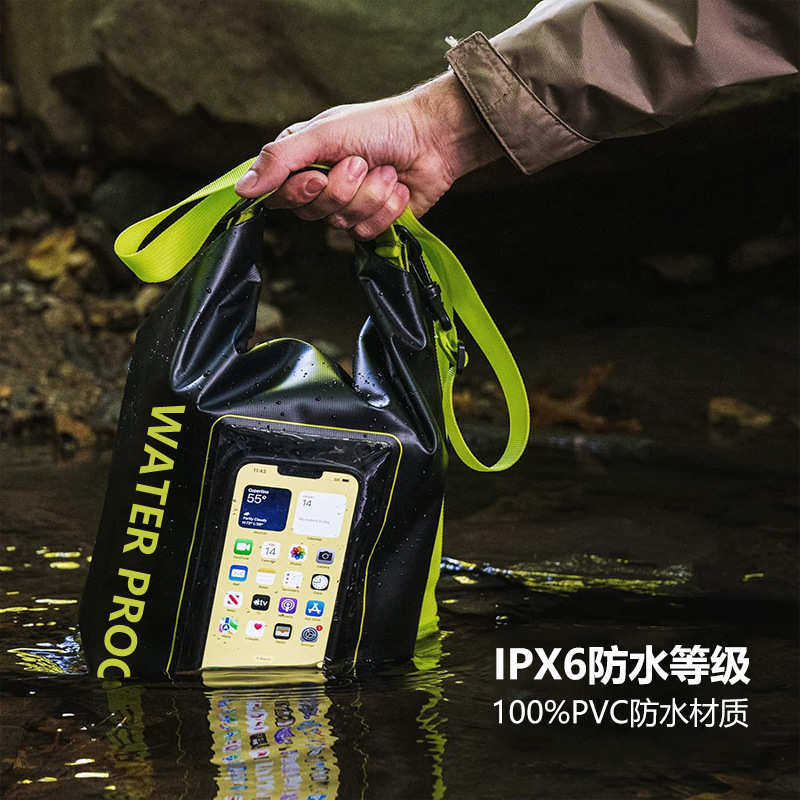 NEW PVC WATERPROOF BAG 5L LARGE CAPACITY MULTIFUNCTIONAL MOBILE PHONE WATERPROOF BAG BEACH WATERPROOF DIAGONAL BAG TRACING RIVER RAFTING