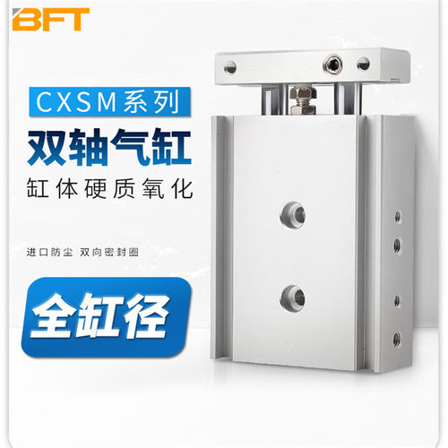 贝傅特双杆双轴气缸CXSM系列带磁大推力气缸优质卡簧CXSM20*10