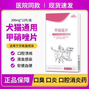 猫用甲硝唑猫咪口炎宠物猫滴虫病狗狗药驱虫口臭牙龈痛口腔消炎药