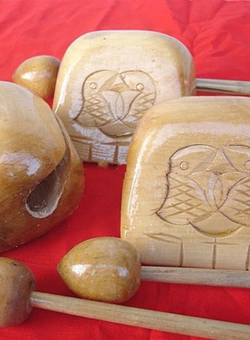 佛具法器 老款念佛木鱼 3t.5寸10公分4.5寸实木雕刻木鱼老木鱼