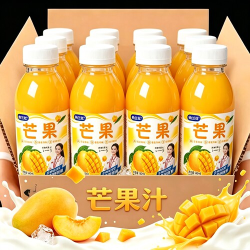 【特价24瓶】正宗芒果汁360ml*24瓶装果味饮料整箱0脂0卡果汁饮料