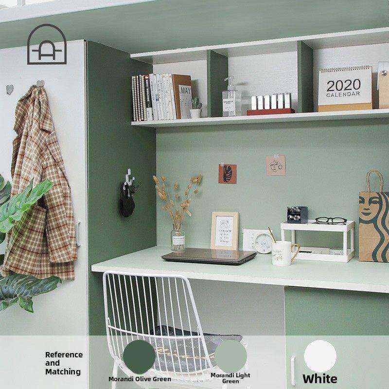 宿舍不干胶女性壁纸加厚Pvc防水宿舍壁纸莫兰迪纯色墙装修贴纸