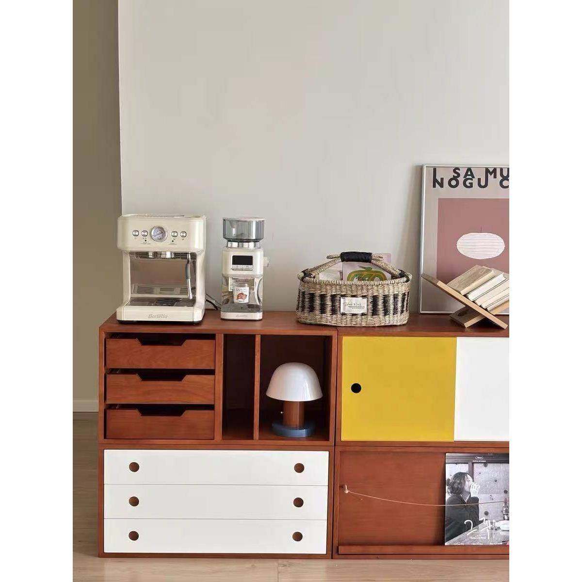 实木自由组合书柜落地矮柜中古风收纳储物柜樱桃木组合置物柜书柜,住宅家具,单个书柜,淘宝优惠券,粉丝福利购,淘宝优惠卷