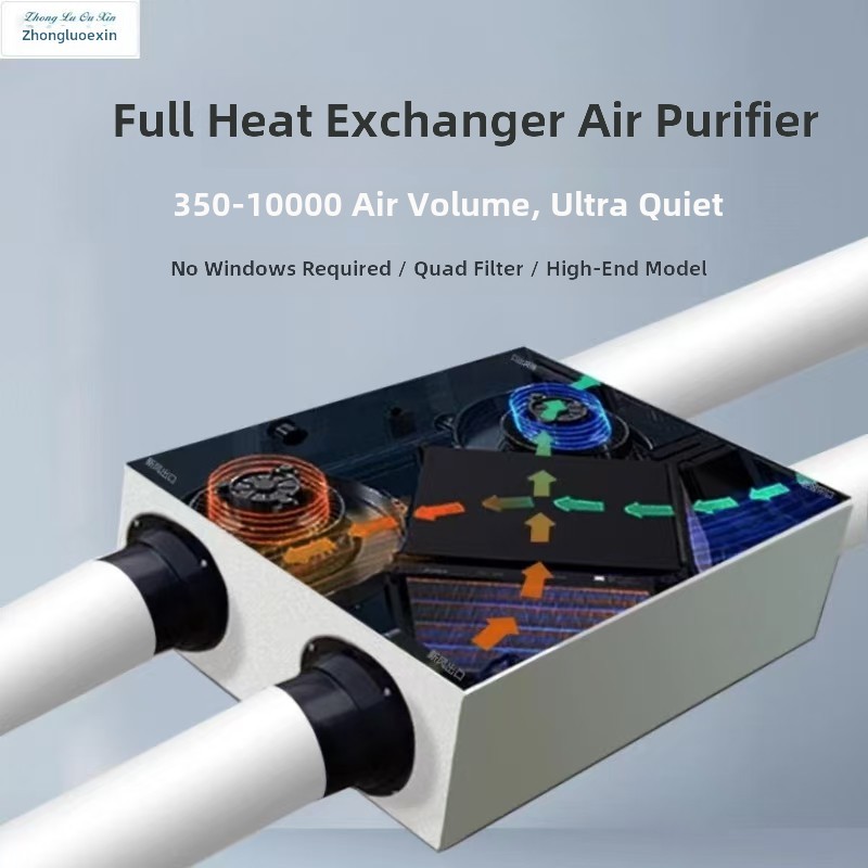 全热交换新风机商用静音新风系统送风净化一体机双向流新风换气机