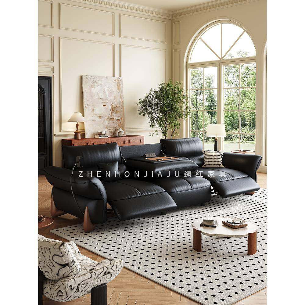 零靠墙多功能电动真皮沙发覆古可调节头等智能舱头层牛皮三人沙发,住宅家具,功能沙发,淘宝优惠券,粉丝福利购,淘宝优惠卷