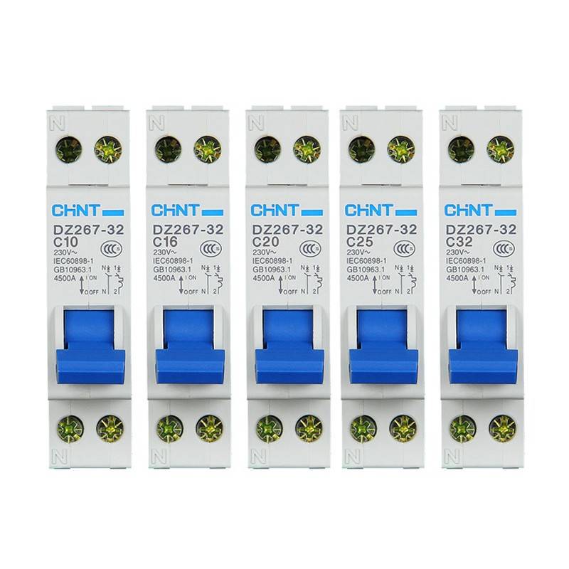 正泰 断路器空气开关 双进双出空开DZ267 1P+N 6A10A16A20A25A32A