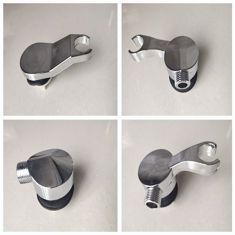 洗头床配件花洒喷头支架叉子固定座转换器底座4分明装ABS塑料电镀