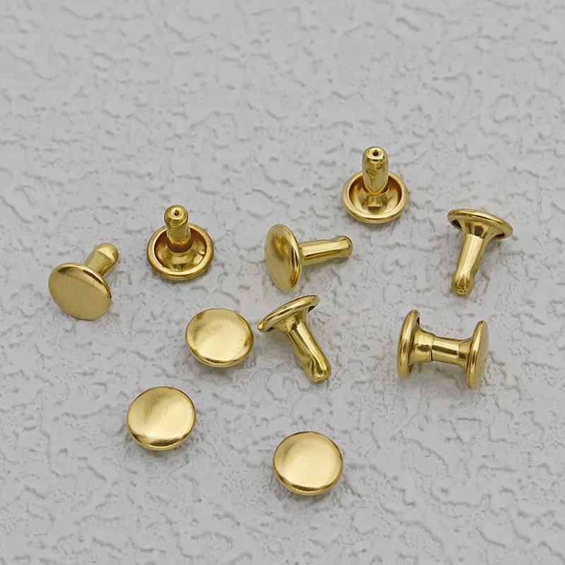 黄铜双面铆钉弧面子母撞钉钱包钥匙包皮带箱包diy皮革五金配件