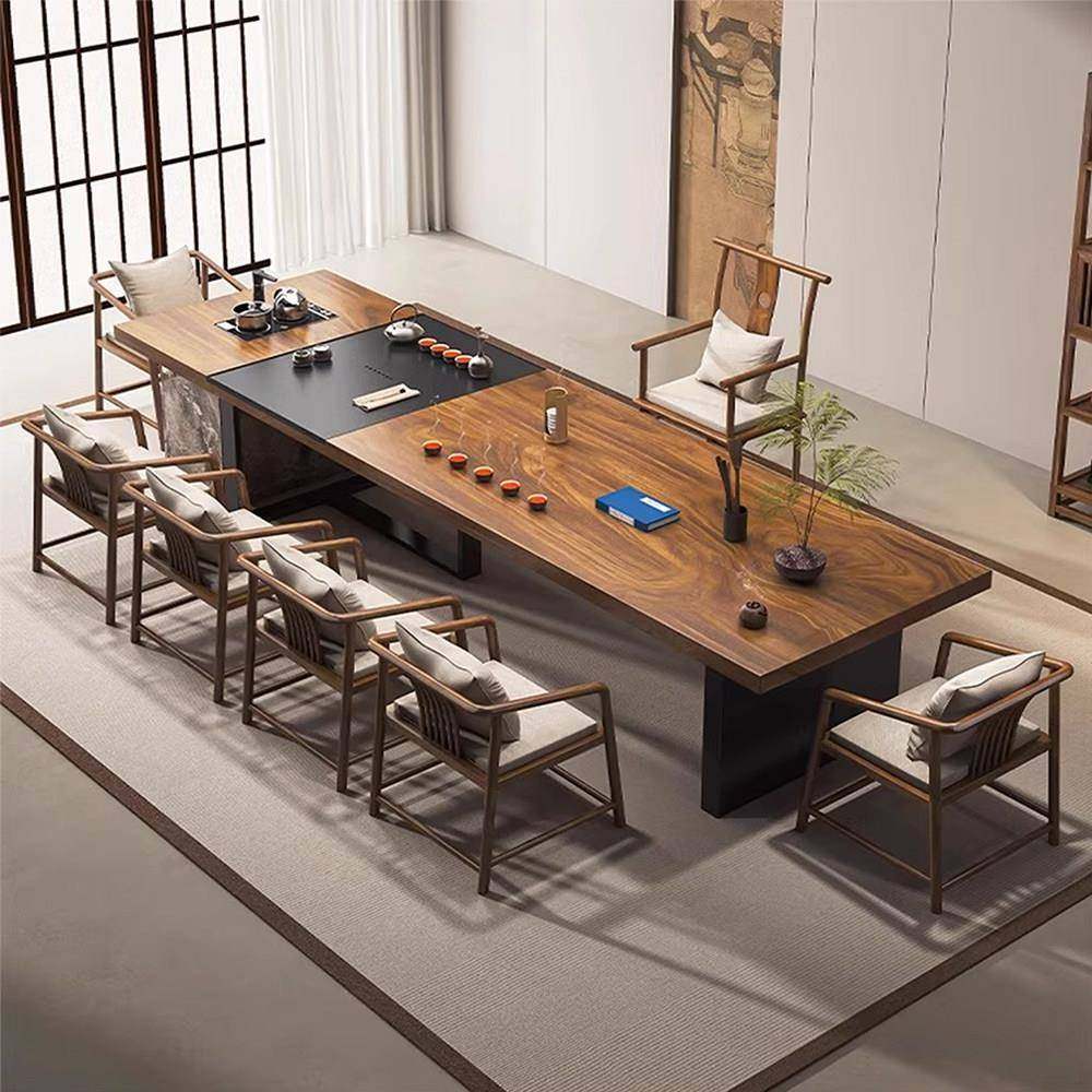 威来亚胡桃木大板实木茶桌椅组合办公室茶台家用禅意茶桌2025新款,住宅家具,家用茶台/茶桌,淘宝优惠券,粉丝福利购,淘宝优惠卷