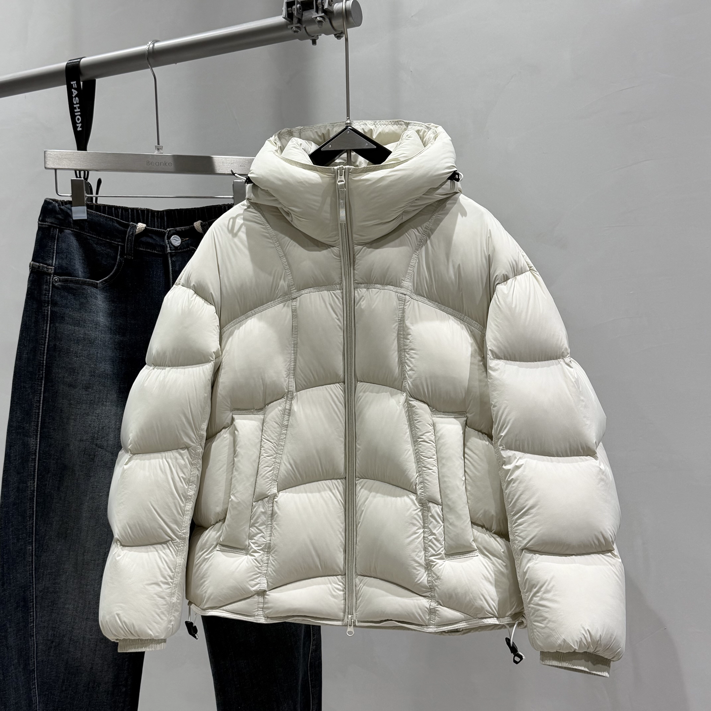 90绒白鸭绒无胆加厚羽绒服男