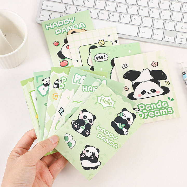 熊猫随身笔记本本子卡通可爱便携式记事本学生迷你口袋便携