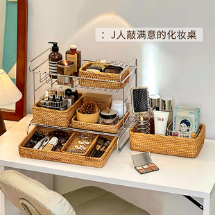 304不锈钢桌面多层置物架高级感化妆品整理架水杯收纳架储物架