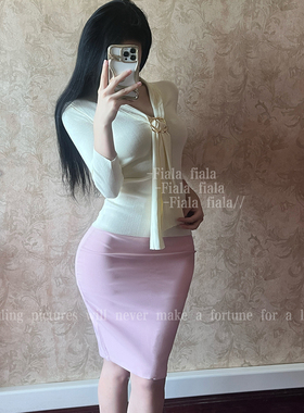 Fiala性感纯欲风修身半身裙显瘦包臀裙中长款百搭高级