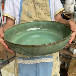 12英寸超大号!装龙虾大盆大碗公大果盘麻辣香锅X陶瓷大碗微瑕