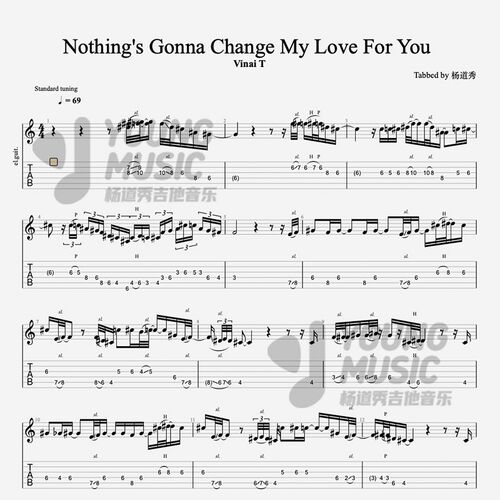 Nothings Gonona Change My Love For You电吉他曲谱