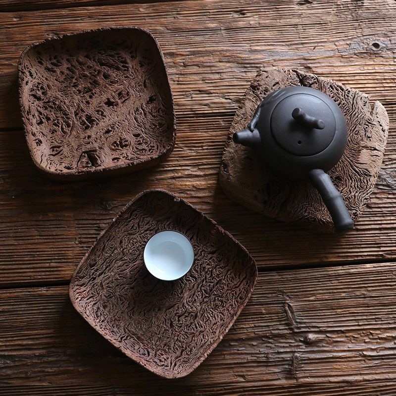 诧寂风实木e小茶盘方形壶承茶杯托壶托复古风中式茶壶底座养壶托,餐饮具,茶盘,淘宝优惠券,粉丝福利购,淘宝优惠卷