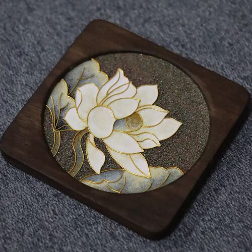 教师节敦煌纹样杯垫掐丝珐琅diy手工材料包中秋节高档礼品送老师