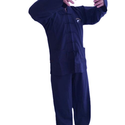 速发2024新款道士服装短褂套装道袍斜襟长褂男棉棉加厚冬季加衣长