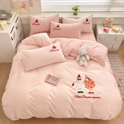 速发k姐 A类8色支全棉0织色洗棉毛巾绣套件 三水选床笠被罩床品