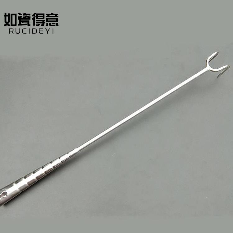 速发肉锈烧木柄肉钩子抓肉钩长柄捞肉钩不叉肉抓钩钢腊钩卤肉钩猪