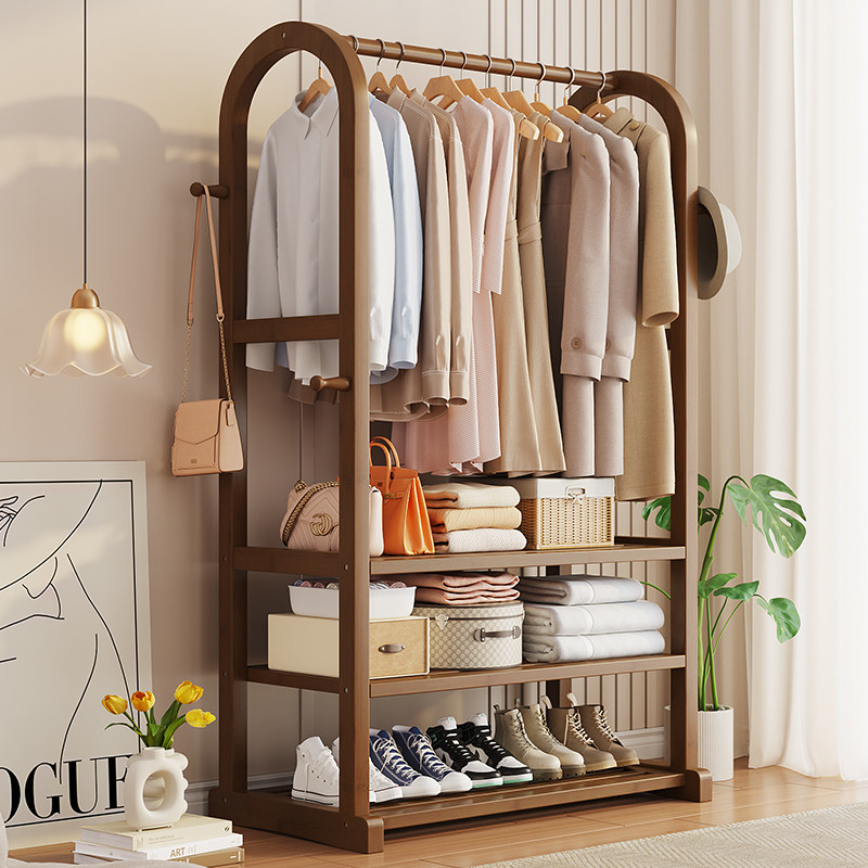 速发简功多易能挂衣架家用主衣轻奢台卧帽落地卧室转角室内衣服架