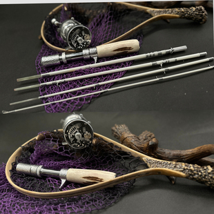 速发鹿流太极玻纤竿溪鳟路亚马口角鱼微物竿复古式路亚玻纤弹射竿