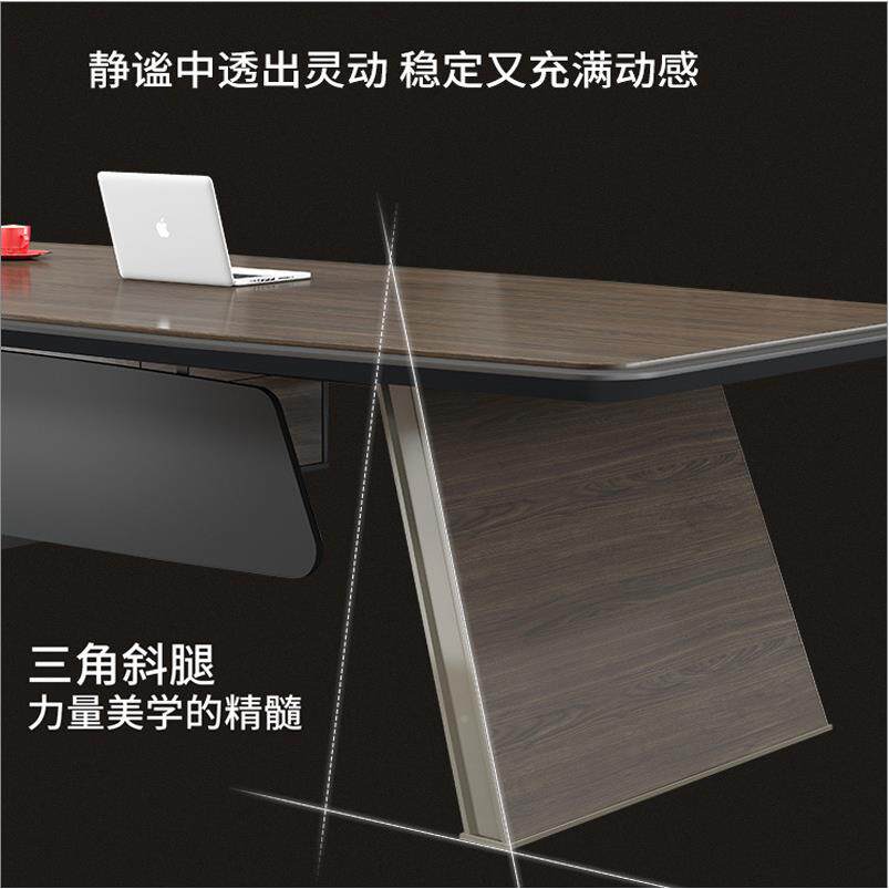 42老板简约现代办公家具总裁桌主管经办公桌单办理公室桌椅组合
