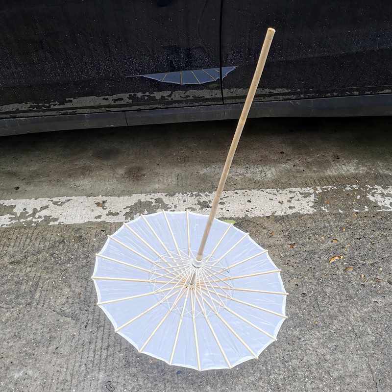复古风古装伞远山乔的伞白色Fofo酱的伞舞蹈伞长杆绸布油纸伞包邮