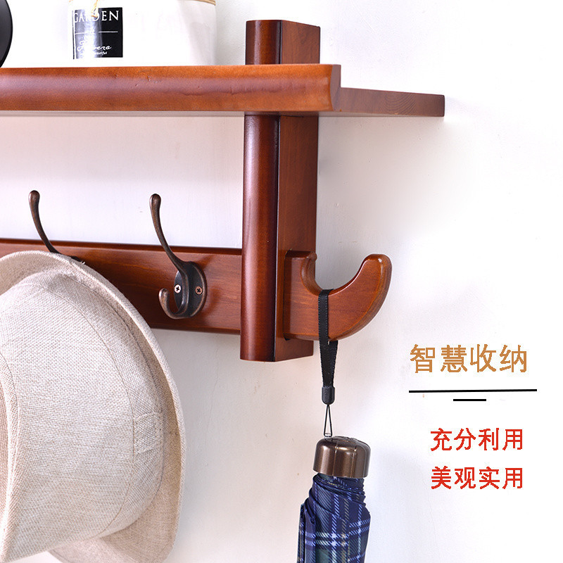实木壁挂门后多功能衣帽钩