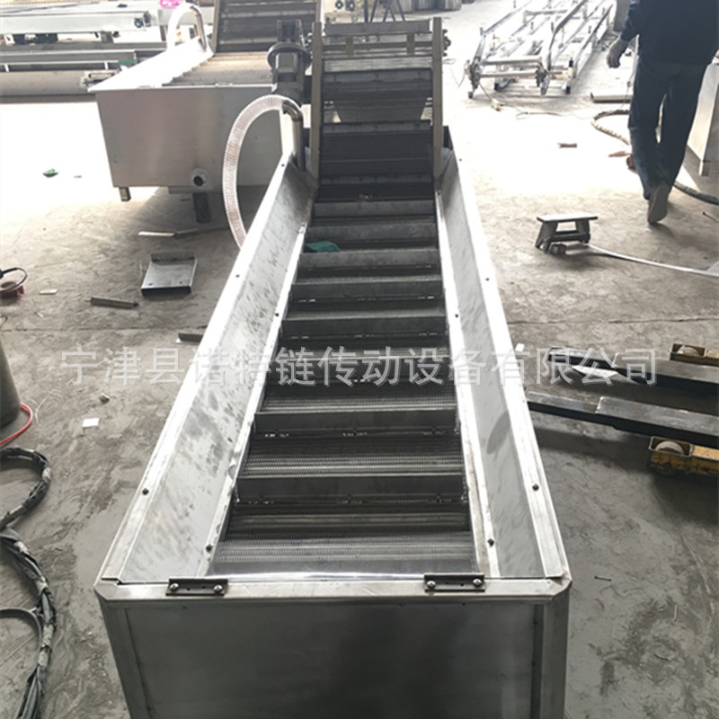 不锈钢网带线刮板式豆芽输送机