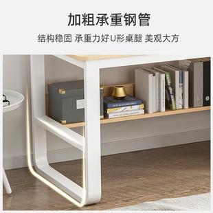 书桌书架一体桌家用学生桌卧室办公桌约现台代A92简易写 简电脑式