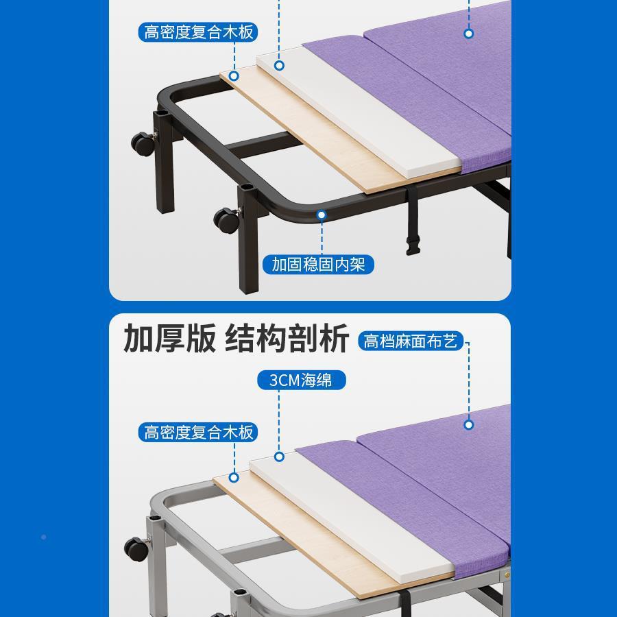 折叠床单午休床办公便携折床简易成人儿午睡人厚薄四INH垫童防滑