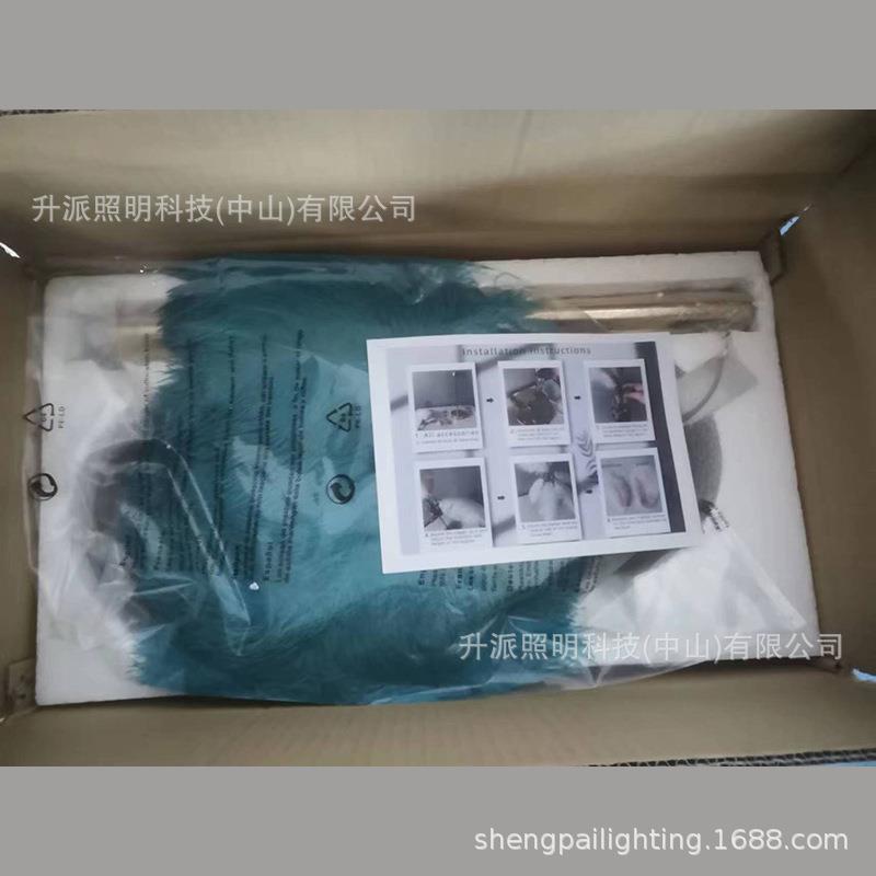 源工厂鸵鸟毛头婚庆引路灯厅95沙发茶几地卧客室立式护眼羽毛落灯