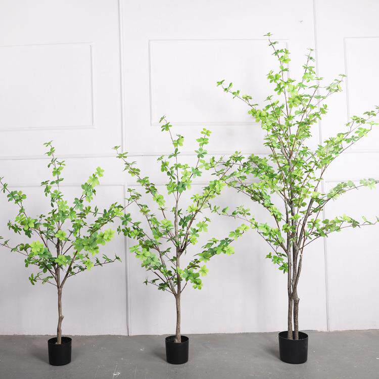 大型仿LD-56065真钟树假植物绿盆植吊钟叶客厅树栽落地轻奢pu叶子