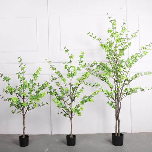 大型仿LD-56065真钟树假植物绿盆植吊钟叶客厅树栽落地轻奢pu叶子