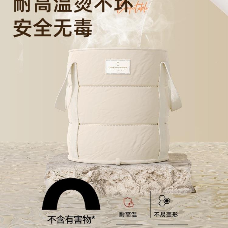 可过折叠泡脚便桶家用携式过F9855J5H膝小腿养生脚盆儿童加厚保温