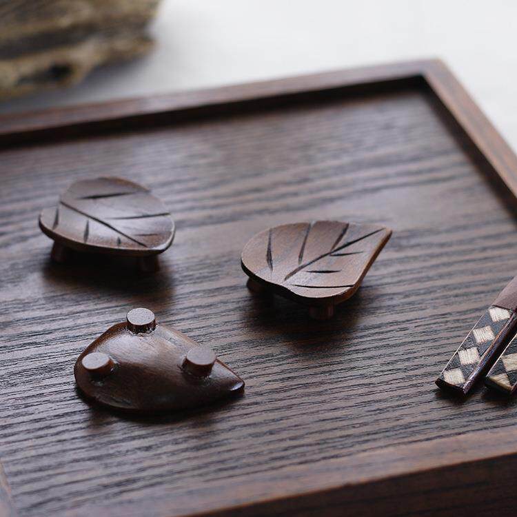 中式筷档架筷托精家用创意ltao1015可爱托筷枕套装致实木质高日式