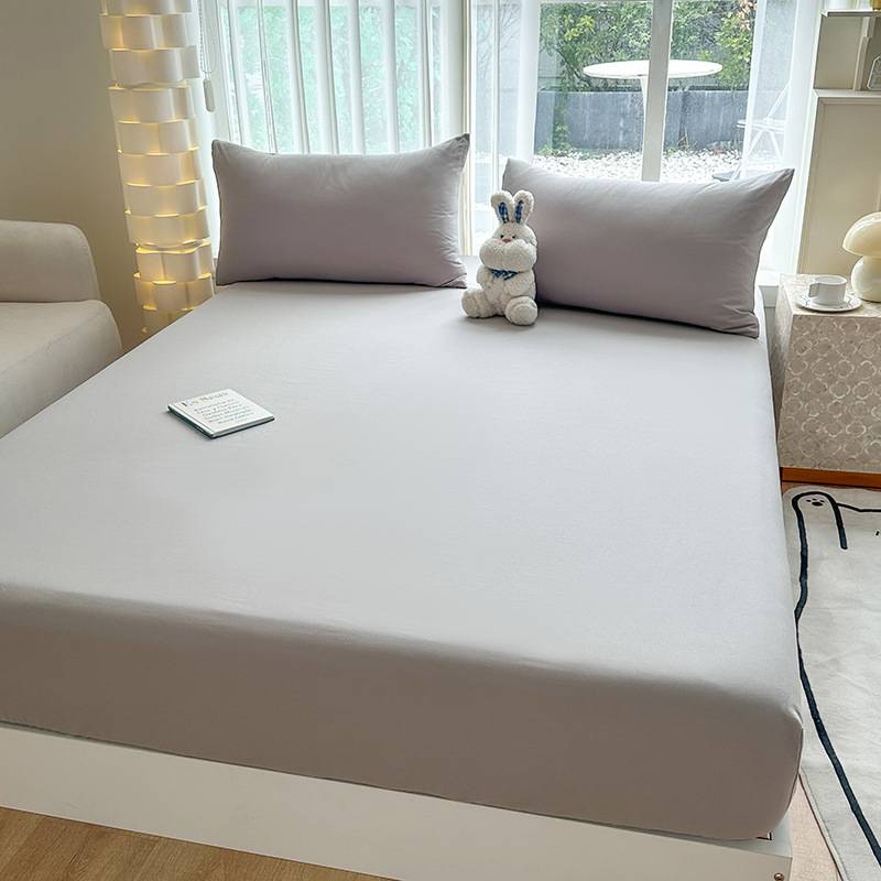 床笠单件床罩床单新款纯色防滑床套ins风席梦思床防尘保护套