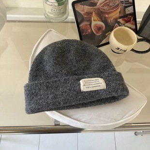 春野森川｜25年新款 自制韩系冬日里保暖针织帽女简约气质百搭日系