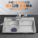 水槽大单槽厨房多功能洗菜盆加厚3C04不锈钢洗碗池菜盆家用洗碗槽