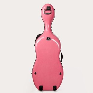 chrisitina碳纤维大提琴盒亮粉色 大提琴包 大提T琴琴盒 配件盒子