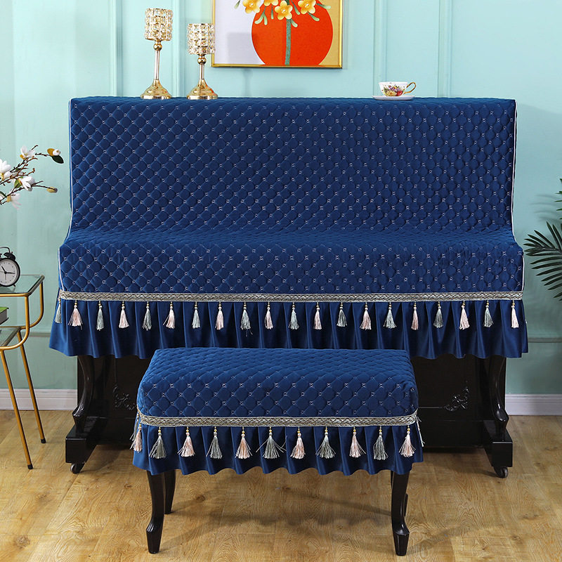 中式高级感钢琴防尘罩半罩现代简约钢琴套L遮盖布半包轻奢高档复,居家布艺,钢琴罩,淘宝优惠券,粉丝福利购,淘宝优惠卷