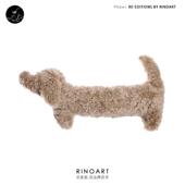 111v温柔淡可可 腰枕橄榄绿天然滩羊毛腊肠犬狗条形中古靠枕